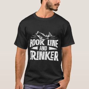 Lustiger Angel-Männer-Haken-Leinen-Trinker-Tee T-Shirt