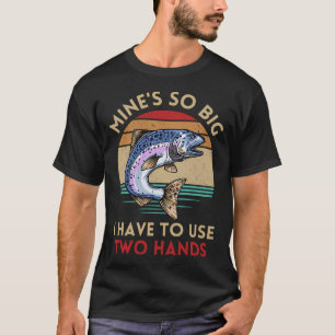 Lustiger Angel-Mine-Groß-Zwei-Hände-Barsch-Fisch-D T-Shirt