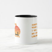 Lustiger Angel-Spruch Tasse (Zentrum)