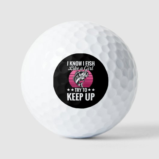 Lustiger Angel-Themen Golfball (Vorderseite)