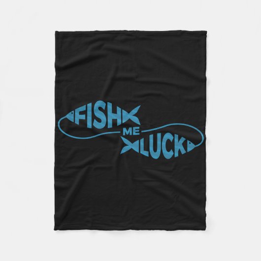 Lustiger Angelglück Fischer Fische Mich Glück Fleecedecke (Vorderseite)