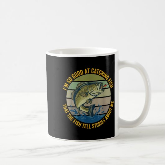 Lustiger Angelspruch Angler Köder Humor Kaffeetasse (Rechts)