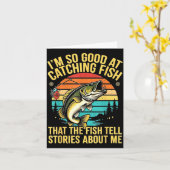 Lustiger Angelspruch Angler Köder Humor Karte (Gelbe Blume)
