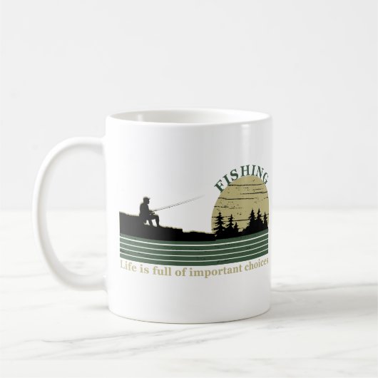 Lustiger Angelspruch Kaffeetasse (Links)