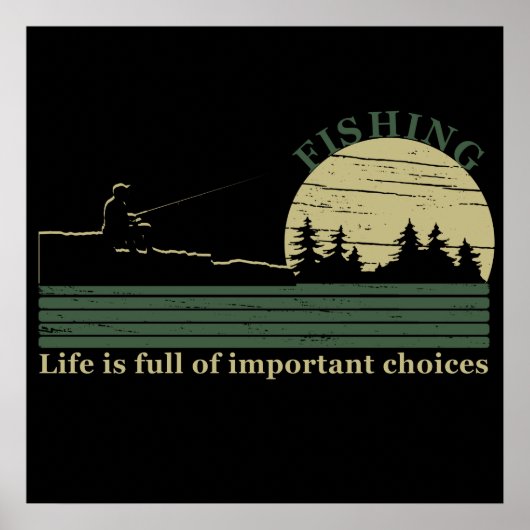 Lustiger Angelspruch Poster (Vorne)