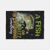 Lustiger Angelzitat Ein Fisch Oder Ein Summen Ich Fleecedecke (Vorderseite (Horizontal))