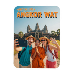 Lustiger Angkor Wat Kambodscha Magnet