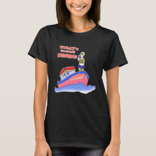 Lustiger Angler, Bier trinkender Kapitän der See T-Shirt