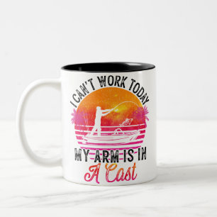 Lustiger Angler-Fischfang Zweifarbige Tasse