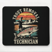 Lustiger Angler Forellen Fly-Fischen Mousepad (Vorne)