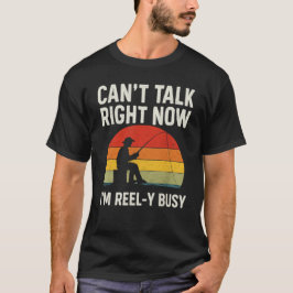 Lustiger Angler-Geschenk Ich bin echt busy beim Fi T-Shirt