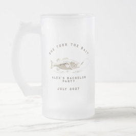 Lustiger Angler Maßgeschneiderte Angler Junggesell Mattglas Bierglas