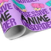 Lustiger Anime besessen gewesen Geschenkpapier (Rolleneckpunkt)