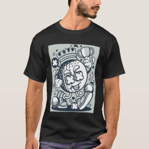 Lustiger animierter König Golfball Held Champ, Ges T-Shirt