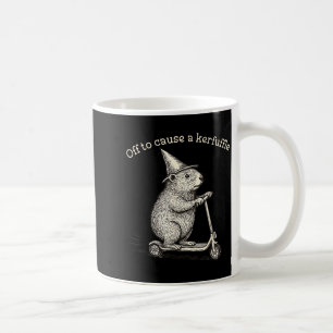 Lustiger Anlass verursacht Aufruhr Murmeltier Roll Kaffeetasse