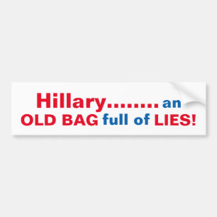 LUSTIGER ANTI-HILLARY ALTE TASCHEN-AUTOAUFKLEBER AUTOAUFKLEBER