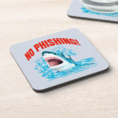 Lustiger Anti-Phishing-Hai Getränkeuntersetzer (Linke Seite)