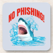 Lustiger Anti-Phishing-Hai Getränkeuntersetzer (Vorderseite)