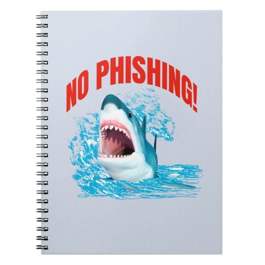 Lustiger Anti-Phishing-Hai Notizblock (Vorderseite)