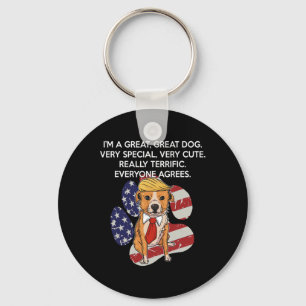 Lustiger Anti-Präsident Donald Trump Hund Lustige Schlüsselanhänger