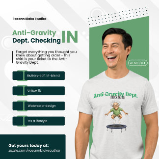 Lustiger „Anti-Schwerkraft-Abt.“-Opa beim Trampoli Tri-Blend Shirt
