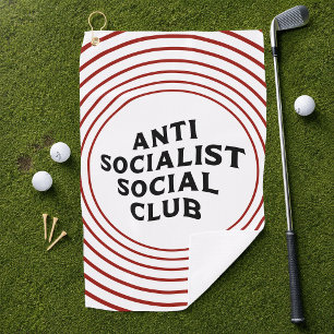 Lustiger Anti-Sozialistischer-Sozial-Club Sozialis Golfhandtuch
