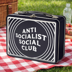 Lustiger Anti-Sozialistischer-Sozial-Club Sozialis Metall Brotdose