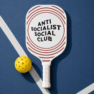 Lustiger Anti-Sozialistischer-Sozial-Club Sozialis Pickleball Schläger