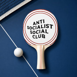 Lustiger Anti-Sozialistischer-Sozial-Club Sozialis Tischtennis Schläger