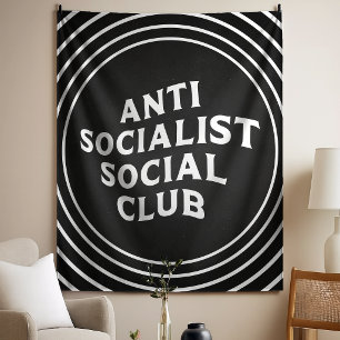 Lustiger Anti-Sozialistischer Sozialclub Sozialism Wandteppich