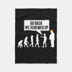 Lustiger Anti-Trump-Evolutions-Politik-Humor Fleecedecke
