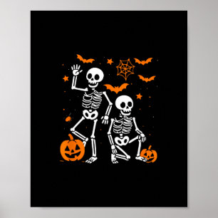 Lustiger Anti-Trump-Halloween-Skelett  Poster