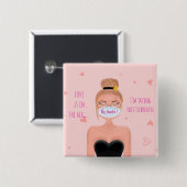Lustiger Anti-Valentinstag Button (Vorne & Hinten)