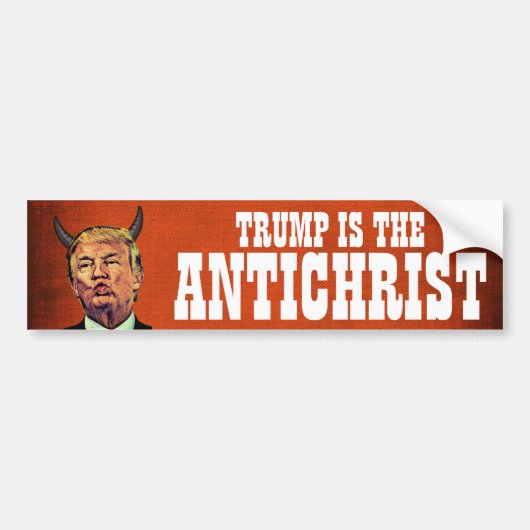 Lustiger "Antichrist-" Trumpf Autoaufkleber (Vorne)