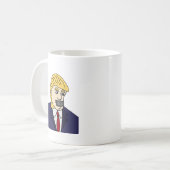 Lustiger Antipolitischer Cartoon donald Trump Kaffeetasse (Vorderseite Links)