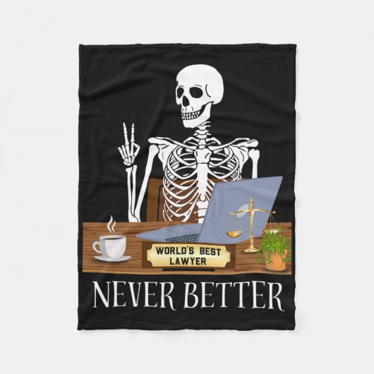 Lustiger Anwalt Halloween Fleecedecke (Vorderseite)