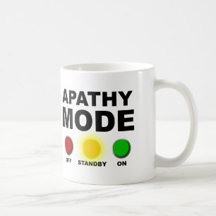 Lustiger Apathie-Modus-Becher oder Reisebecher Tas Kaffeetasse