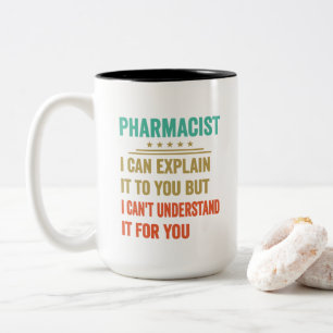 Lustiger Apotheker Ich Kann Es Ihnen Familie Erklä Zweifarbige Tasse
