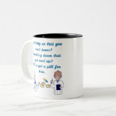 Lustiger Apotheker Zweifarbige Tasse (Vorderseite Links)