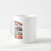 Lustiger Après-Ski-Winterurlaub chilliger Schnee Kaffeetasse (Vorderseite Links)