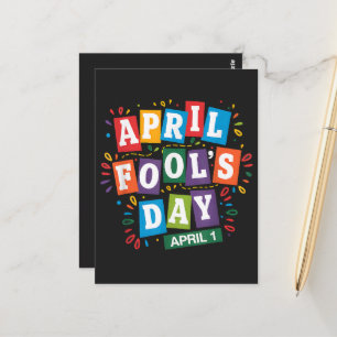 Lustiger Aprilscherz Streich-Set Postkarte