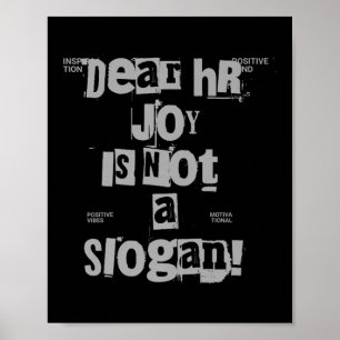 Lustiger Arbeits-T-Shirt Lieber Hr., Freude Ist Ke Poster