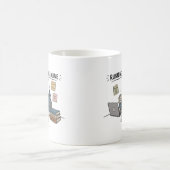 Lustiger Arbeitsmeme 'Running On Deadline' Kaffeetasse (Mittel)