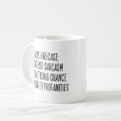 Lustiger Arbeitsplatz Humor Sarkasmus Profanitäten Kaffeetasse (Vorderseite Links)