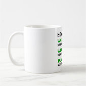 Lustiger Arbeitsplatz zu Hause Kaffeetasse (Links)
