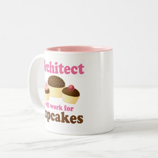 Lustiger Architekt Zweifarbige Tasse (Vorderseite Links)