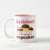 Lustiger Architekt Zweifarbige Tasse (Links)