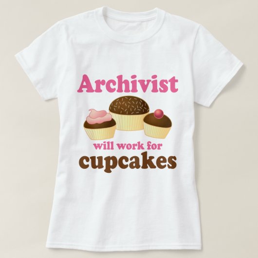 Lustiger Archivar T-Shirt (Design vorne)