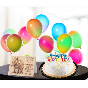 Lustiger Armadillo zum Geburtstag Karte