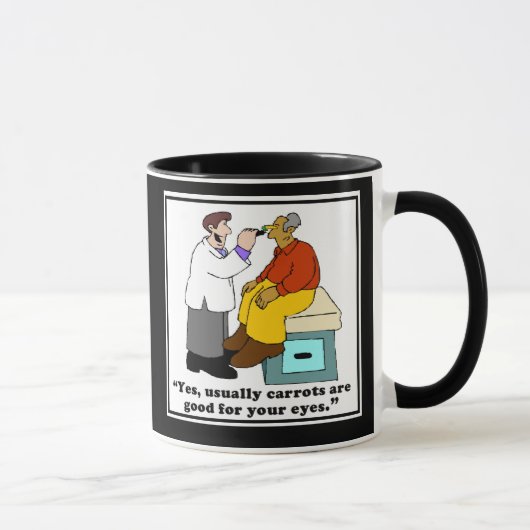 Lustiger Arzt-Becher oder Optiker-Becher - Karikat Tasse (Rechts)